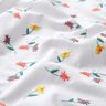 Fin bomullsbatist Broderade blommor | Poppy Fabrics – vit/neonorange,  thumbnail number 2