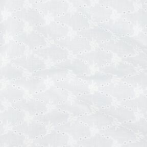 Bomullstyg Engelskt broderi Blommiga diamanter | Poppy Fabrics – vit, 