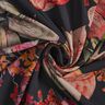 Crepe chiffong blommålning – svart,  thumbnail number 3