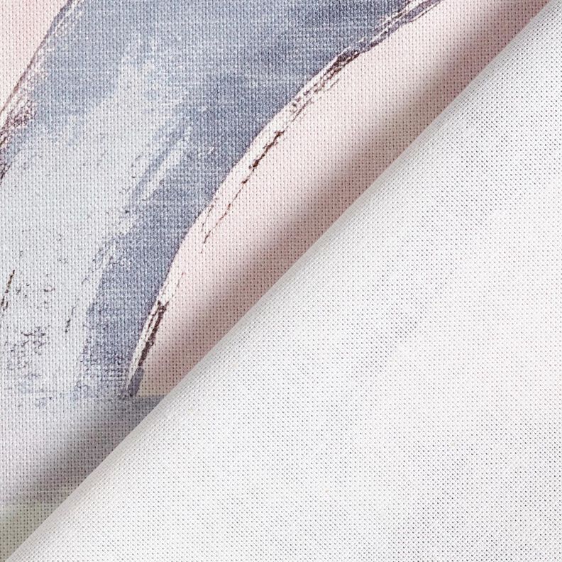 Dekorationstyg Halvpanama abstrakta ringar &ndash; pastellfl&auml;der/bl&aring;,  image number 4