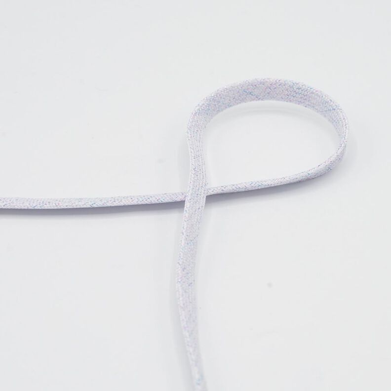 platt snodd Huvtröja Lurex [8 mm] – vit/fläder,  image number 1