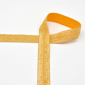 Elastiskt kantband (vikt resår) glitter [20 mm] – guld, 