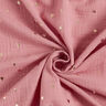 Muslin/Dubbel-krinkelväv Hjärtan Folietryck | by Poppy mörk gammelrosa/guldmetallic,  thumbnail number 4