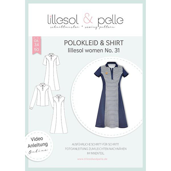 Pikéklänning och t-shirt, Lillesol & Pelle No. 31 | 34 – 50,  image number 1