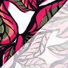 Viskosjersey Stora blad – intensiv rosa/nattblå,  thumbnail number 4