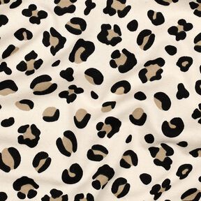Sweatshirt Ruggad leo-tryck | Poppy Fabrics – kräm/anemon, 