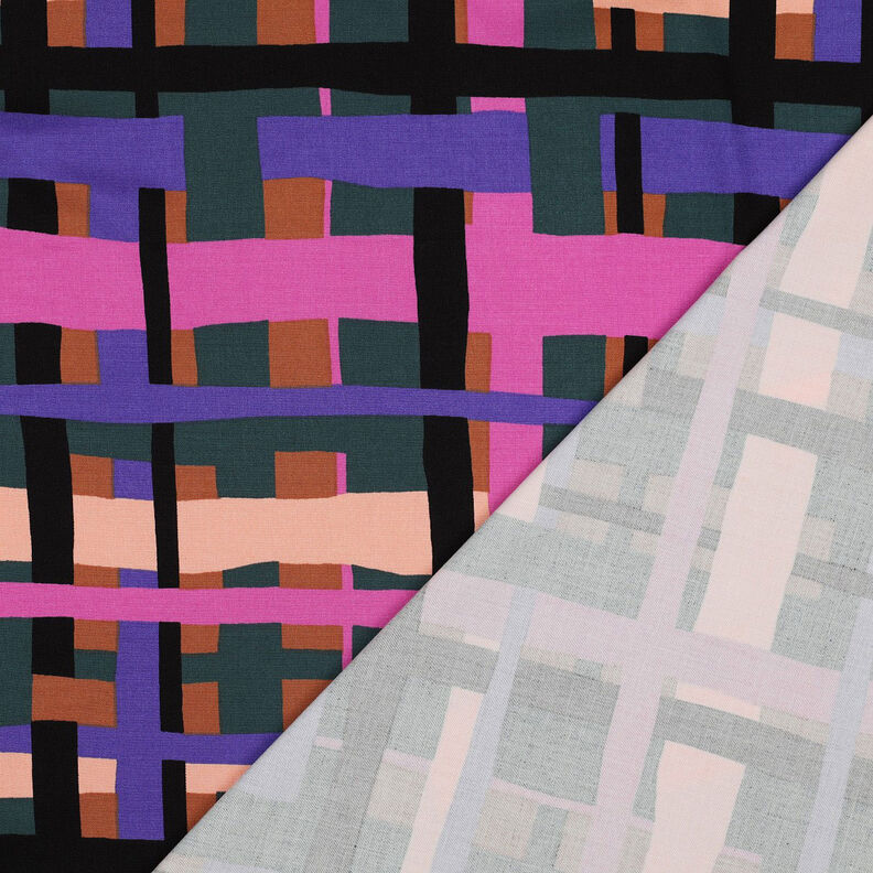 Viskostyg stretch Line Layers | Nerida Hansen – mörkgrön/lila, image number 4