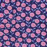 Bomullspoplin Sommarblommor | Poppy Fabrics – rosa/indigo,  thumbnail number 2
