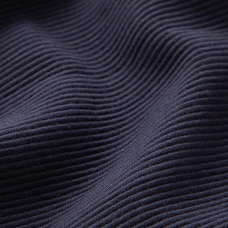 Ottoman-ribbad jersey enfärgad – marinblått,  image number 3