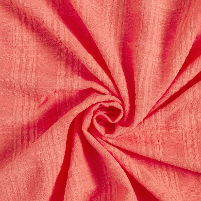bomullsviskosmix seersucker – korall, image number 4