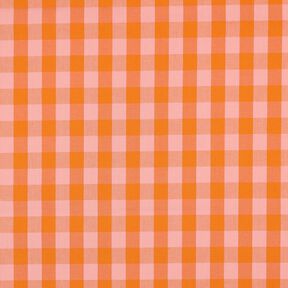 Bomullspoplin Check | Poppy Fabrics – rosa/persikofärgad, 