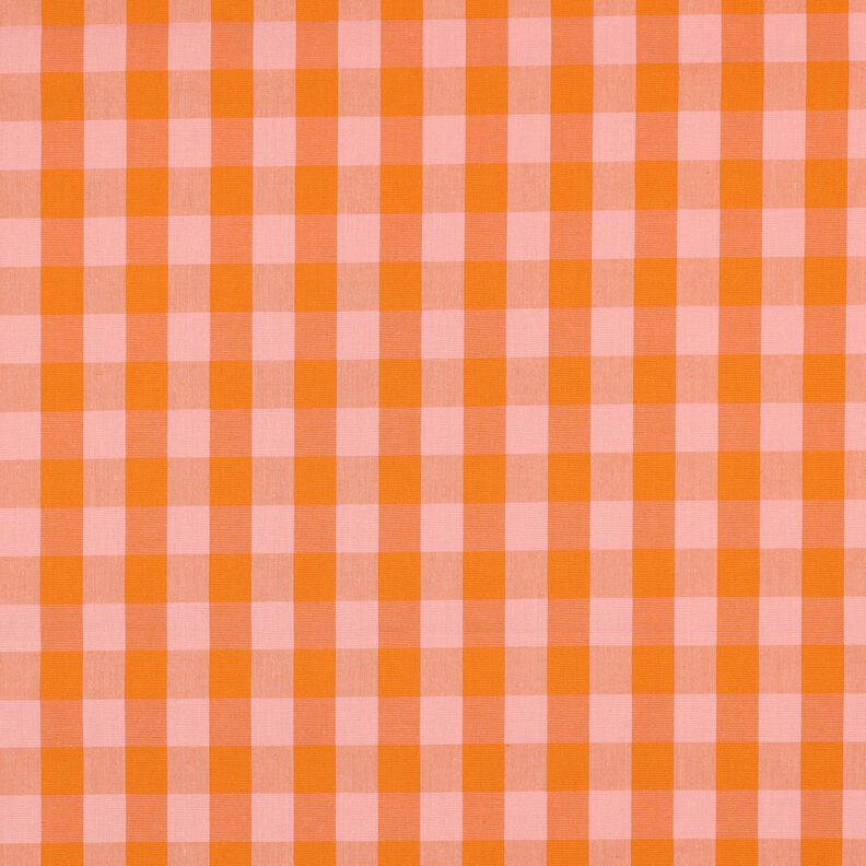 Bomullspoplin Check | Poppy Fabrics – rosa/persikofärgad,  image number 1