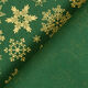 Bomullstyg Poplin snökristaller – grön/guld,  thumbnail number 4