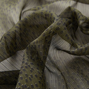 Crepe-chiffong stora prickar &ndash; khaki/svart, 