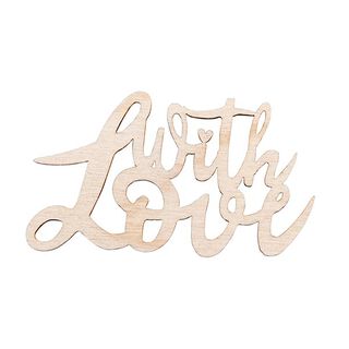 Trä Miniskrift with love Set [ 4 delar ] | Rayher – natur, 