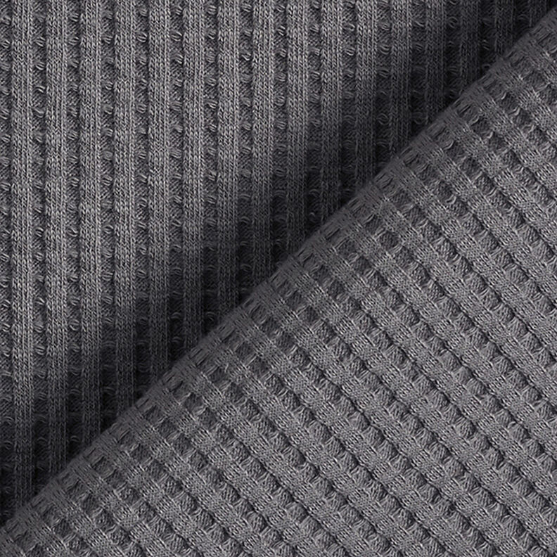 bomullsvåffeljersey enfärgad – grått,  image number 3