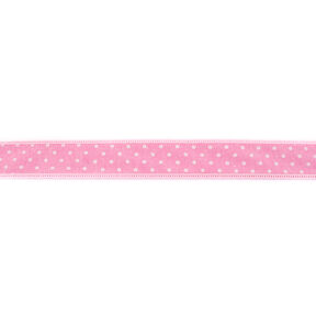Vävt band Chambray prickar – rosa, 