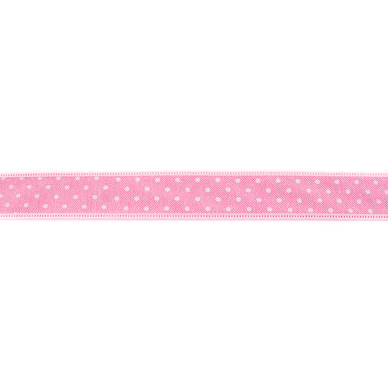 Vävt band Chambray prickar – rosa,  image number 1