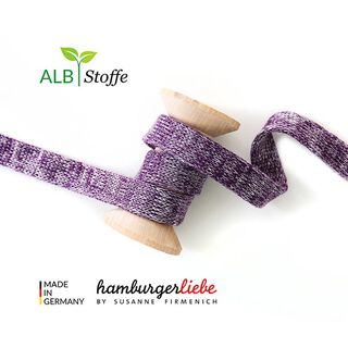 Ekologisk hoodie snodd Cord Me Melange GOTS - lila | Albstoffe | Hamburger Liebe, 