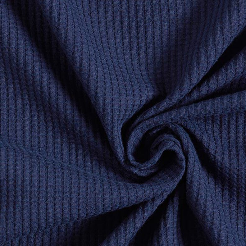 bomullsvåffeljersey enfärgad – marinblått,  image number 1