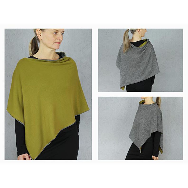 FRAU PENNY Asymmetrisk vändbar poncho | Studio Schnittreif | Onesize,  image number 2