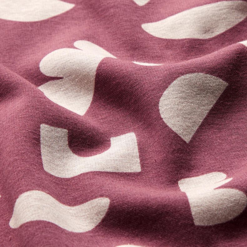 Alpfleece abstrakta former  – druva/natur,  image number 2