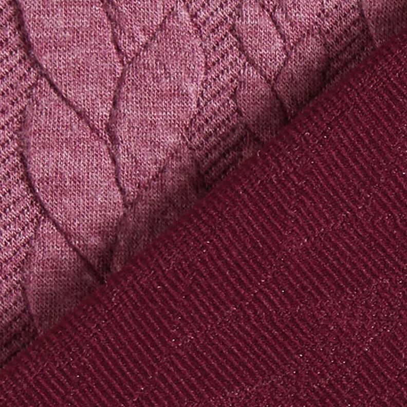 Jerseyjacquard Cloqué Flätat mönster – hallon,  image number 4