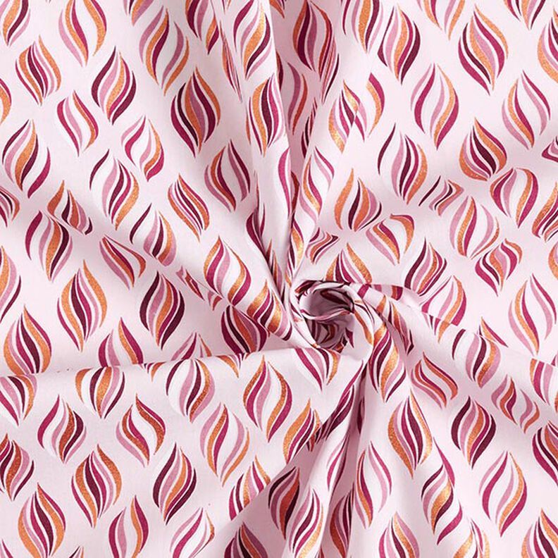 Bomullspoplin Julpynt – rosa/gammalguld,  image number 3