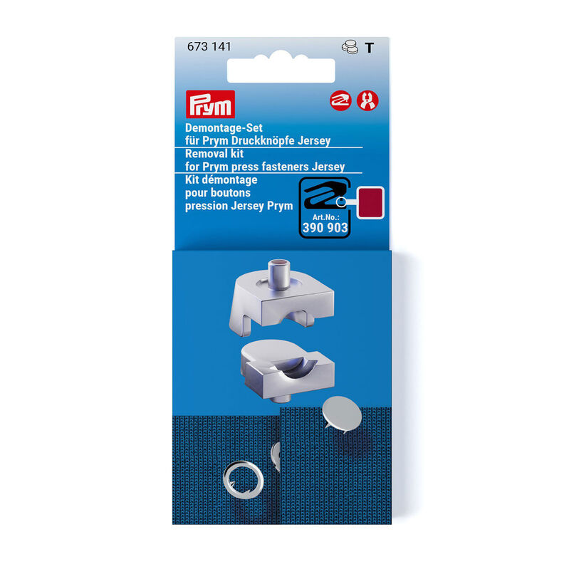 Monteringsset Tryckknappar Jersey [Ø 8 + 10 mm] | Prym – silvermetallic,  image number 1
