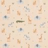 Bomullsjersey Glada djungeldjur – cashew,  thumbnail number 1