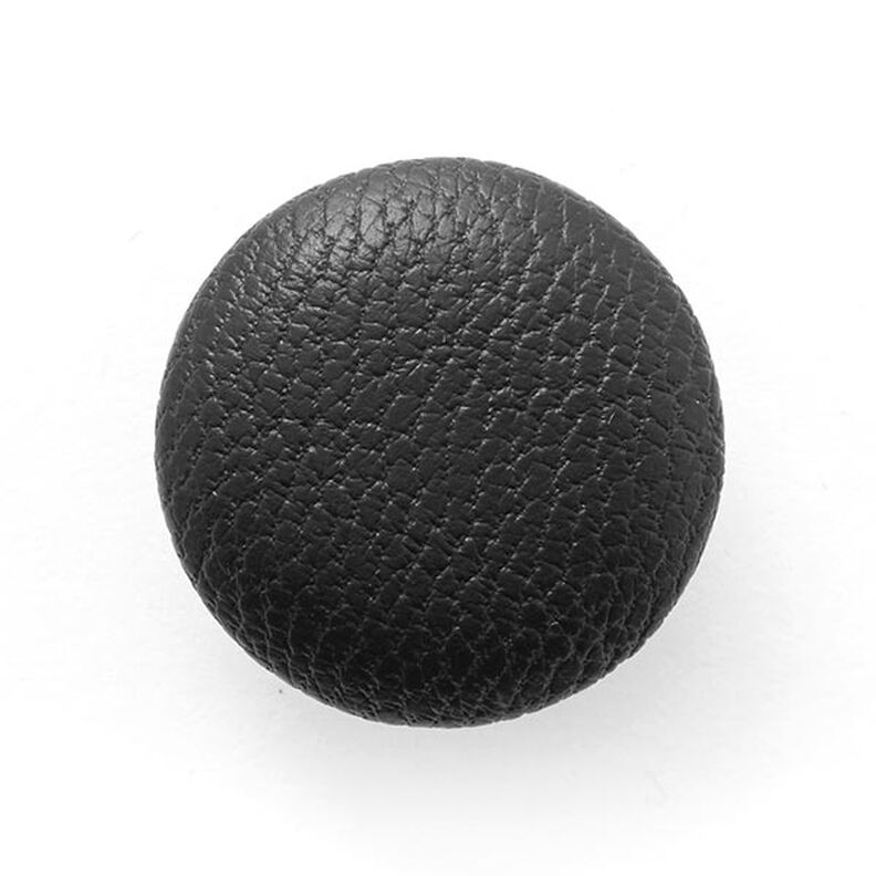 Konstläderknapp med ögla – svart,  image number 1