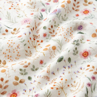 Muslin/Dubbel-krinkelväv färgglad blomsteräng Digitaltryck – yllevit, 