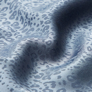 Polyester satin minimalistiskt leopardmönster – stålblått, 