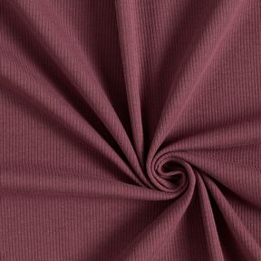 Ribbad jersey fint 2-1-1-1 revbensm&ouml;nster &ndash; aubergine, 