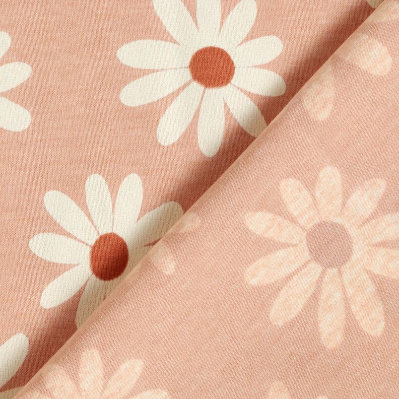 Bomullsblandning Jersey småblommor – ljus gammelrosa, image number 4