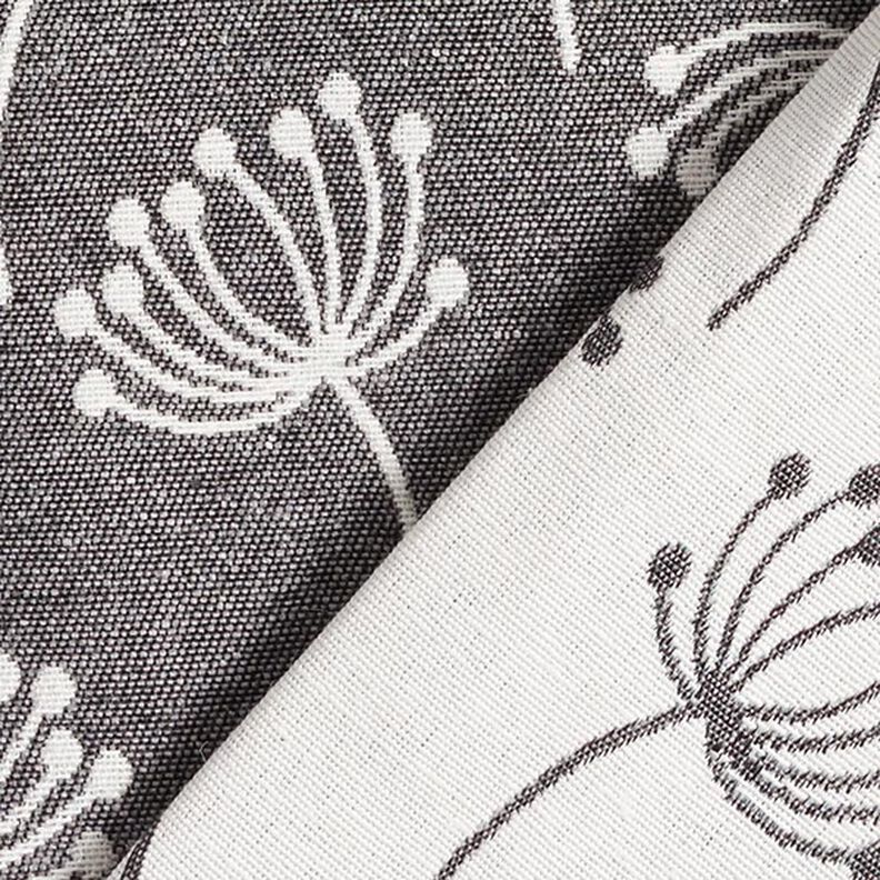 Möbeltyg Jacquard Maskrosor – grått,  image number 4