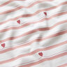Bomullsjersey ränder och hjärtan – yllevit/gammalt rosa,  thumbnail number 2