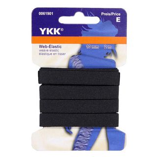 Vävt elastiskt band 580 [2m] – svart | YKK, 