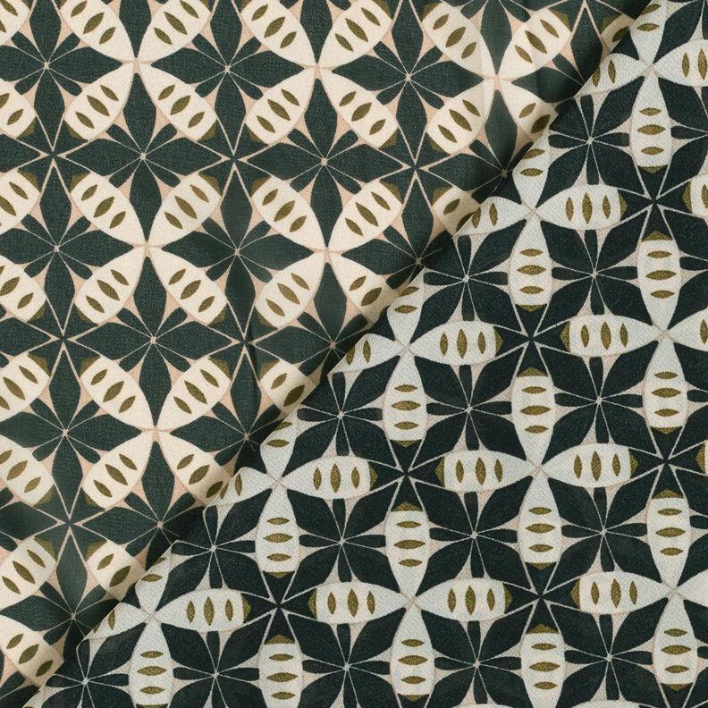 Chiffong cirklar och romber &ndash; svart/yllevit,  image number 4