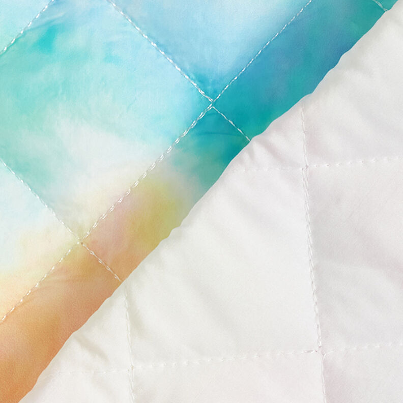Quiltat tyg regnbågar färggradient – vit/färgmix,  image number 4