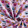 Bomullspoplin Licenstyg Cookie Monster och Elmo | Sesame Workshop – yllevit/rosa,  thumbnail number 3
