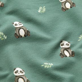 GOTS French Terry Sommarsweat Panda Digitaltryck – vass, 