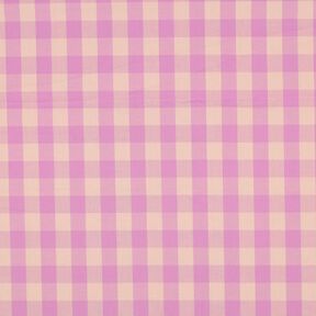 Bomullspoplin Check | Poppy Fabrics – ljusrosa/pastellviolett, 