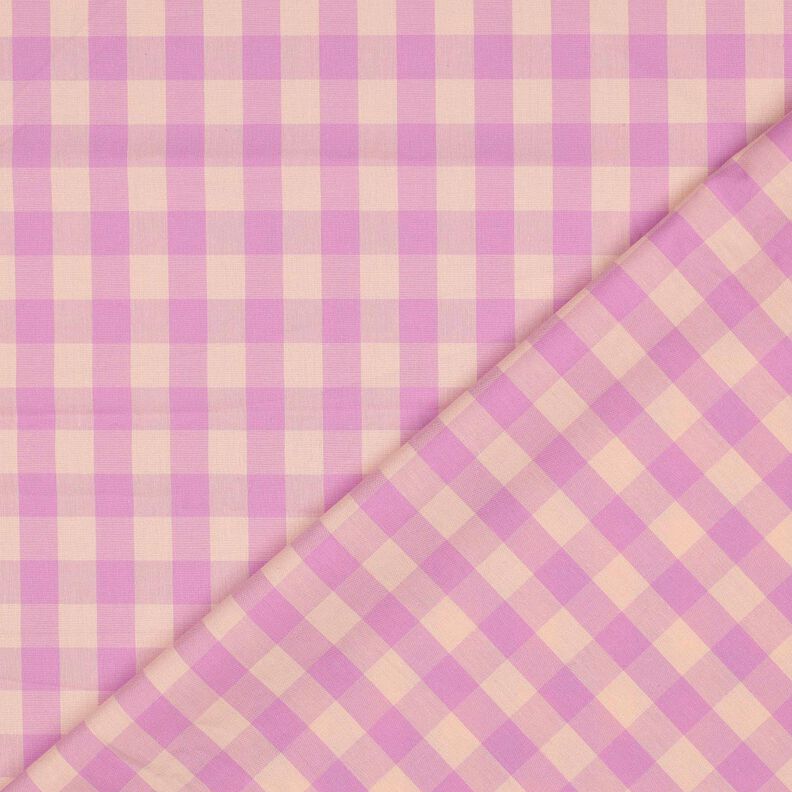 Bomullspoplin Check | Poppy Fabrics – ljusrosa/pastellviolett,  image number 4