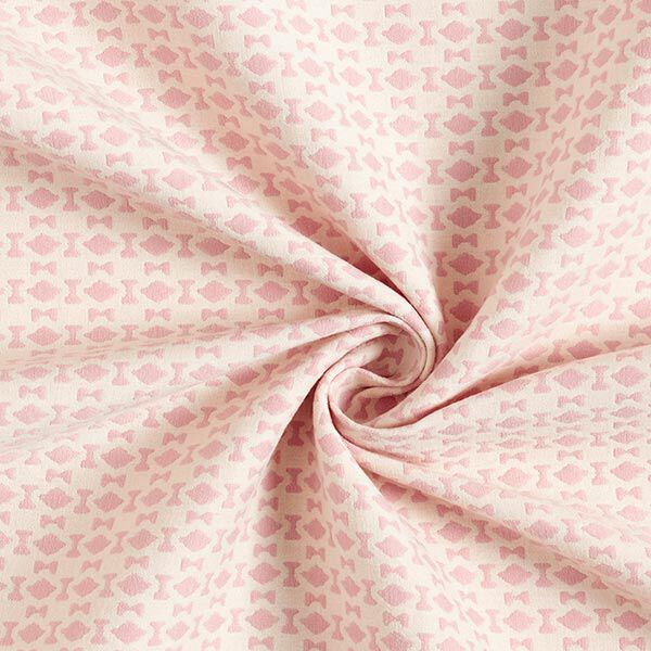 Jacquard rombmönster – rosa/yllevit, image number 3