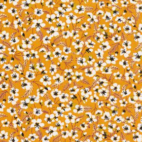 Behandlad bomull blomsterprakt – currygul/vit, 