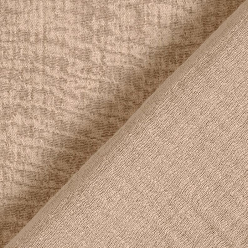 Muslin/Dubbel-krinkelväv – mörkbeige,  image number 4