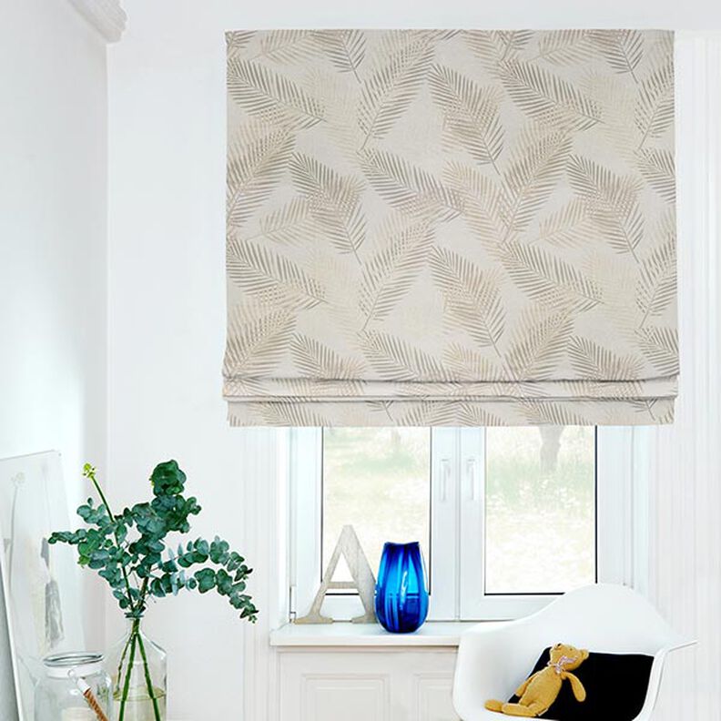 Mörkläggningstyg Palmblad Metallic – beige/guld,  image number 6