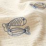 Muslin/Dubbel-krinkelväv Broderade fiskar | Poppy Fabrics – yllevit/kungsblått,  thumbnail number 6