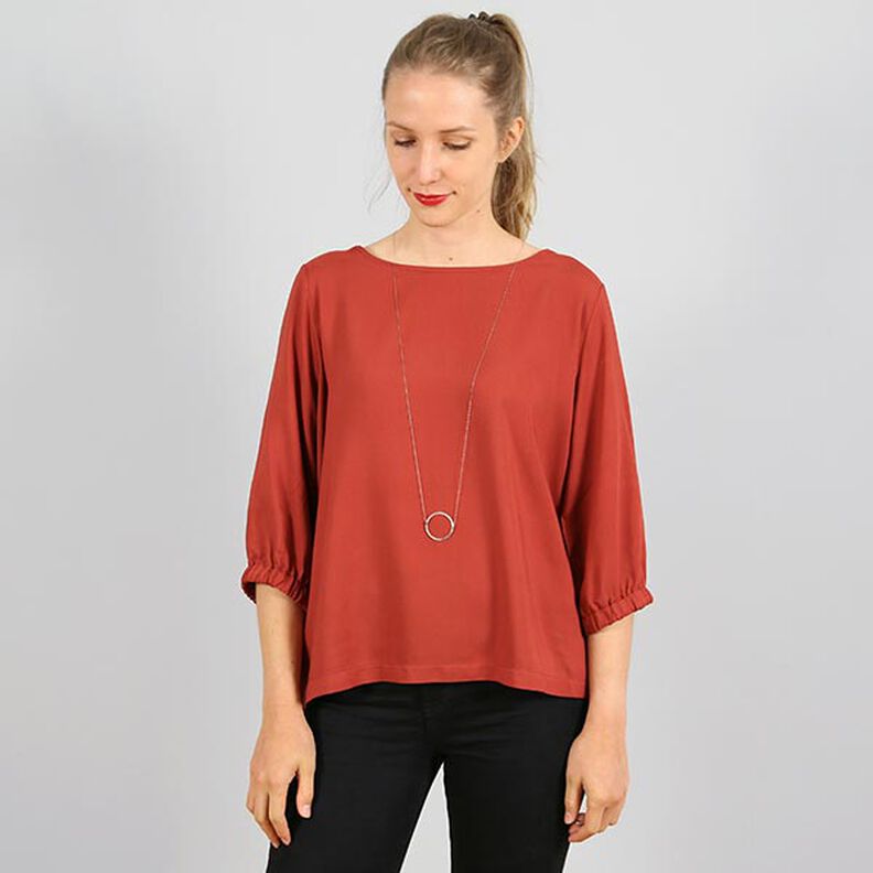 FRAU HOLLY - vid blus med rynkad ärmfåll, Studio Schnittreif | XS - XXL,  image number 3